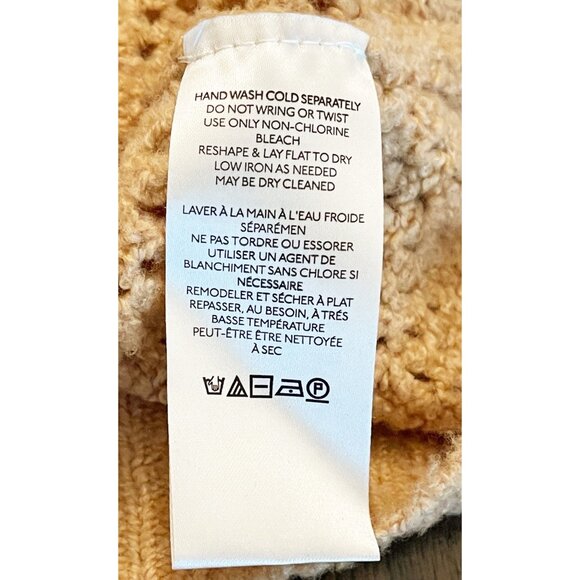 We The Free X Free People Snowdrift Sweater XS Pullover Brown Boucle 1/2 Button - Picture 7 of 11